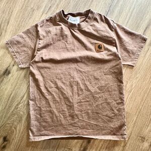 Carhartt WIP Work In Progress Vista T Shirt Patch Logo Mens Small Relaxed Brown